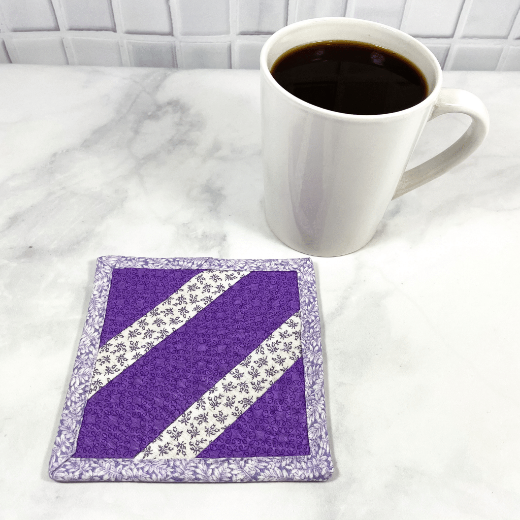 Mug rugs are also known as drink coasters.  They are made from 100% cotton fabric, are insulated and washable too.  These are great accessories for your home office desk or for your coffee bar area, adding a splash of color and uniqueness.