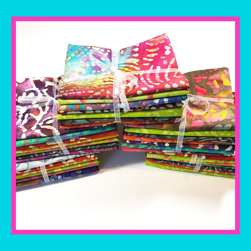 These cotton batik fabric subscription boxes make a great gift for the quilter or crafter in your life.  You can choose between a fat quarter bundle or a fabric by the yard.  Batik fabrics are stunning and come in earth tone colors or vivid bright colors.