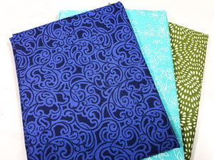 Aqua Blue Fabric Fat Quarter Bundle