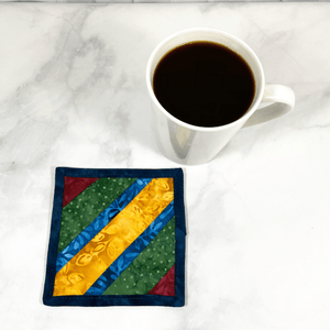 Mug rugs are also known as drink coasters.  They are made from 100% cotton fabric, are insulated and washable too.  These are great accessories for your home office desk or for your coffee bar area, adding a splash of color and uniqueness.