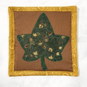 These maple leaf themed fabric drink coasters are also known as mug rugs.  Each one is insulated and made from 100% cotton making them easy to wash.  They make a great gift for your co-worker, friend or family member.
